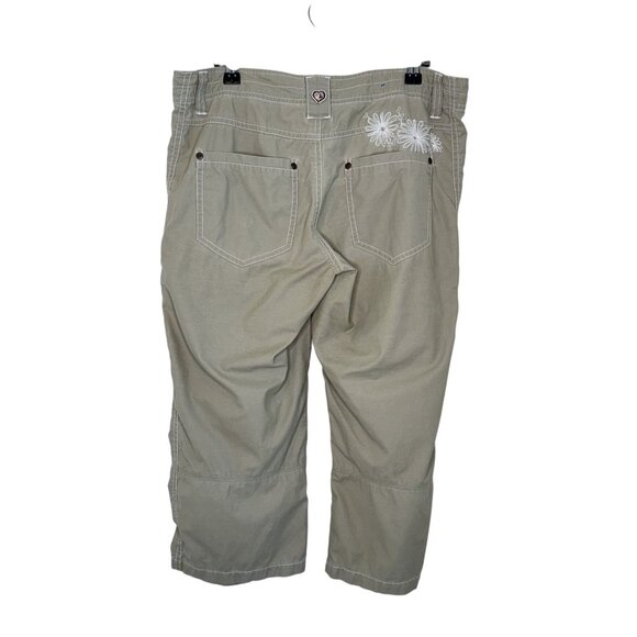 Kuhl Womens Hiking Capri Pants W/ Embroidered Flowers, 6 - Picture 2 of 11